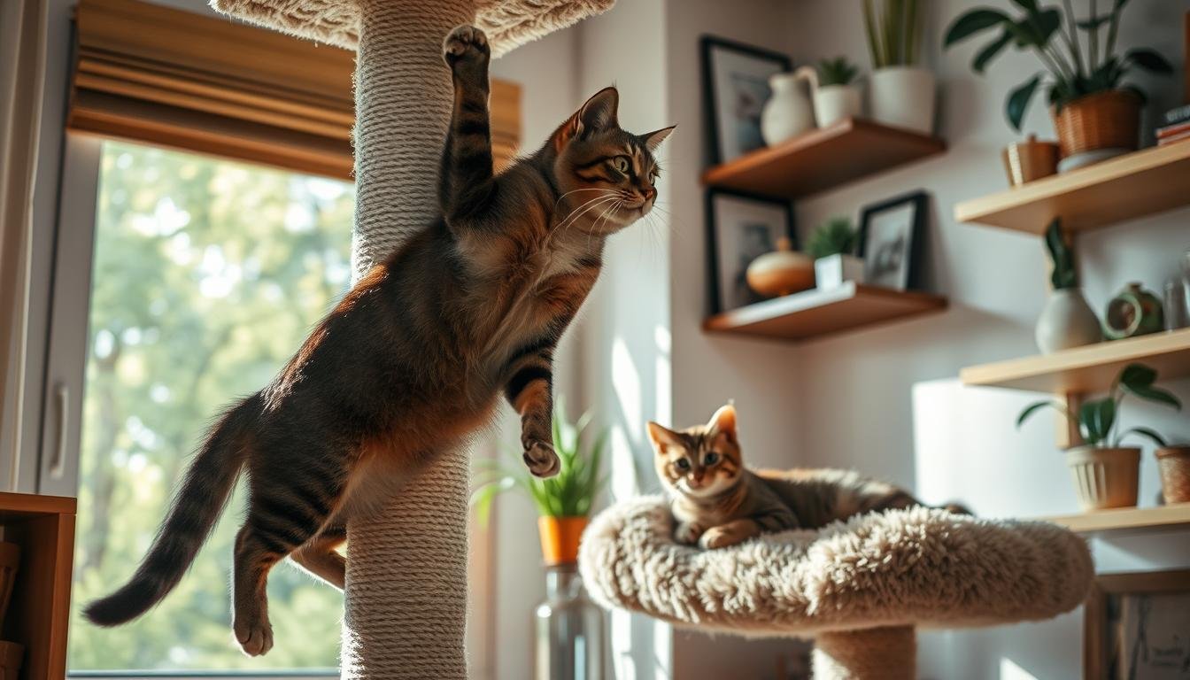 cats love climbing